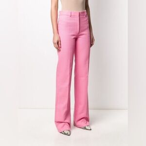 Victoria Beckham Vibrant Pink Wide-Leg Trousers